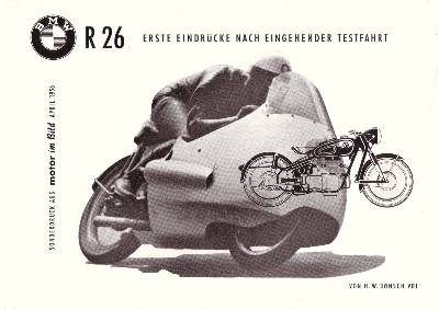 BMW R 26 Test 1957