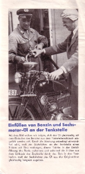 Sachs Motoröl Prospekt 7.1938
