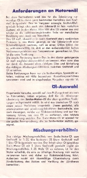 Sachs Motoröl Prospekt 7.1938