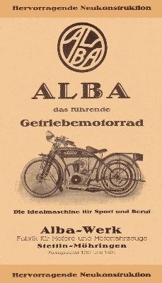 Alba Gear-Motorcycle brochure 1924