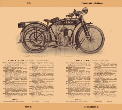 Alba Getriebemotorrad Prospekt 1924