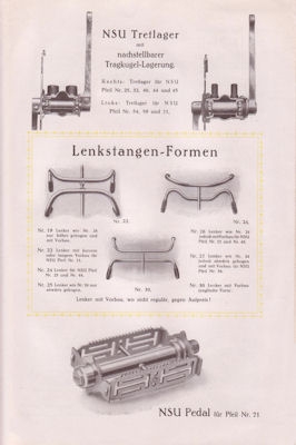 NSU Pfeil bicycle brochure 1926