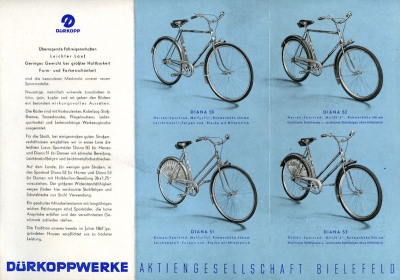 Dürkopp Fahrrad Programm 1930er Jahre