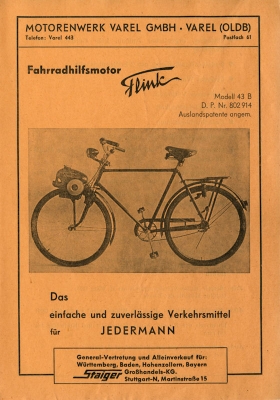 Flink Fahrradhilfsmotor brochure 1951