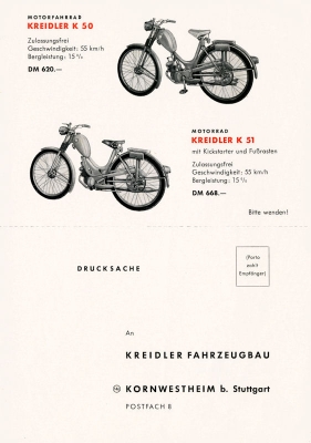 Kreidler Programm 1955