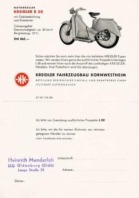 Kreidler Programm 1955