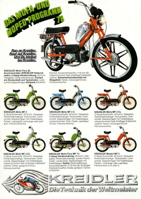 Kreidler Mokick und Moped Programm 1978