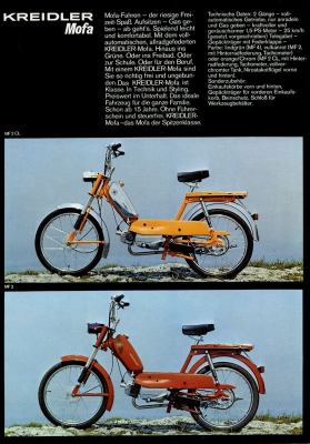 Kreidler Programm Mofa Mopeds 1973