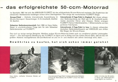 Kreidler Florett Prospekt 2.1962