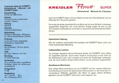 Kreidler Florett Prospekt 2.1962
