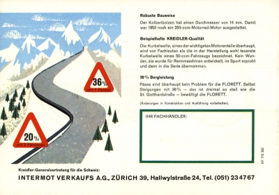 Kreidler Florett Prospekt 2.1962