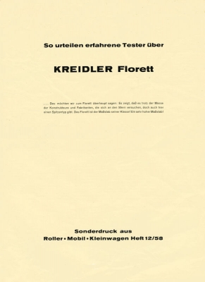 Kreidler Florett Test 12.1958