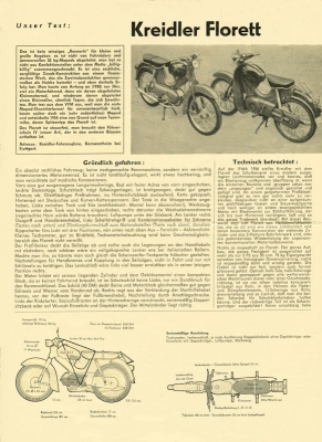 Kreidler Florett Test 12.1958