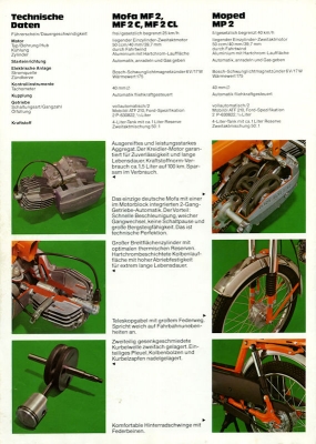 Kreidler Programm Mofa Mopeds 1976