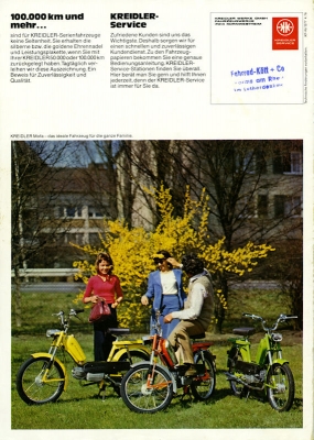 Kreidler Programm Mofa Mopeds 1976