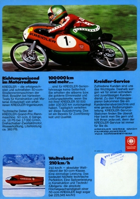 Kreidler Florett Mokick Prospekt 2.1974