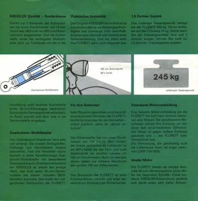 Kreidler Florett Prospekt 10.1963