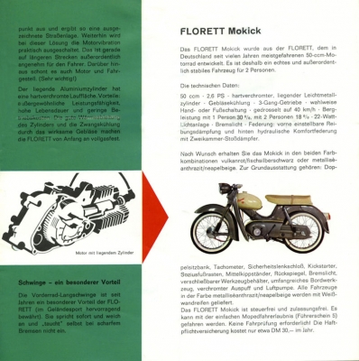 Kreidler Florett Prospekt 10.1963