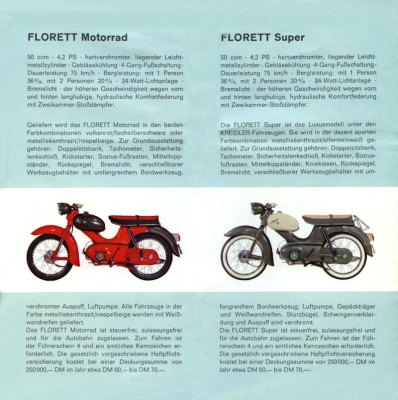 Kreidler Florett Prospekt 10.1963