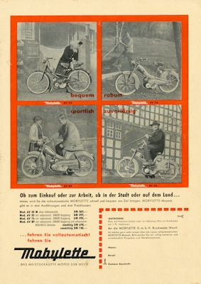 Mobylette Programm 1960er Jahre
