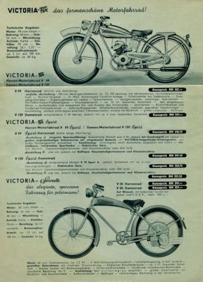 Victoria Fahrrad Programm 1938