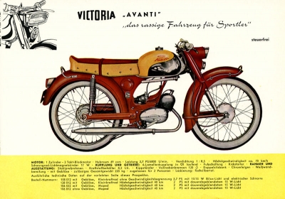 Victoria Mopeds und Kleinkrafträder Prospekt 12.1960