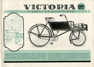 Victoria Fahrrad Programm 1920er Jahre