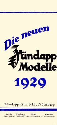 Zündapp Programm 1929