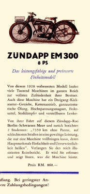 Zündapp Programm 1929