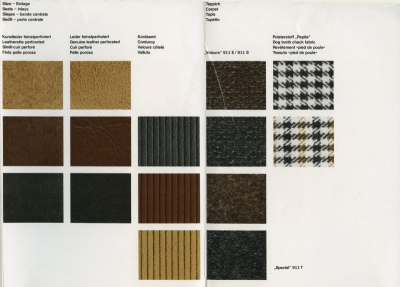 Porsche Farbkarte 1972