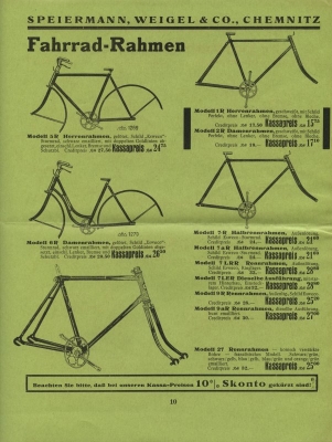 Esweco Fahrrad und Motorfahrrad Programm 1931