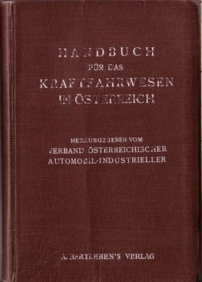 Handbuch für das Kraftfahrtwesen in Östereich 1925