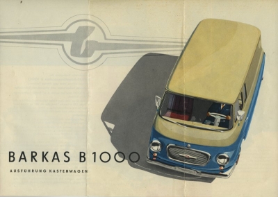 Barkas B 1000 lorry brochure 1962