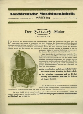 Ilo Motor 148 ccm Prospekt 1920er Jahre