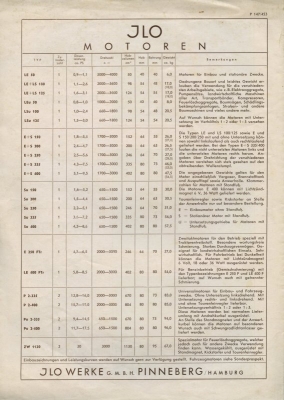 Ilo Stationärmotoren Prospekt 4.1953