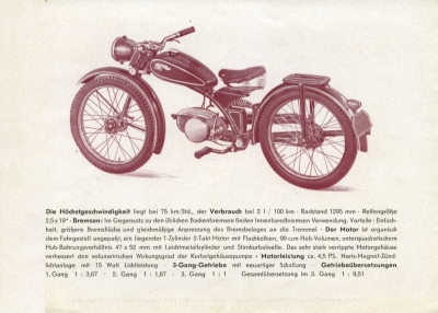 Imme R 100 Prospekt 1950er Jahre