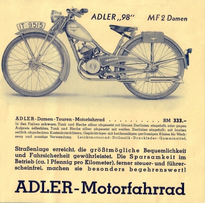 Adler Motorfahrräder Prospekt 2.1938