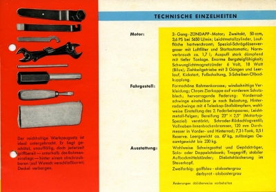 Zündapp Falconette Prospekt 1960