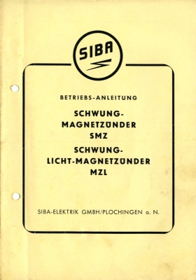 Siba SMZ und MZL Bedienungsanleitung 1950er Jahre