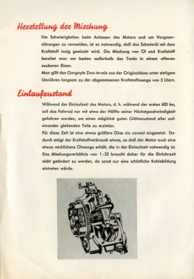 Sachs Schmierung Motor 98ccm Prospekt 1930er Jahre