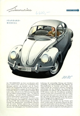 VW Käfer brochure ca. 1960