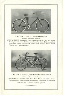 Dromos bicycle brochure 1924