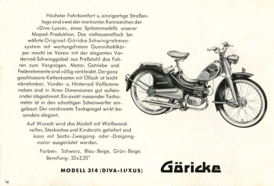 Göricke Programm 1958