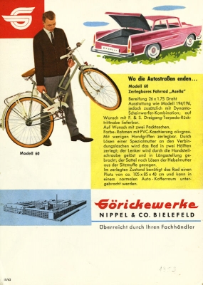 Göricke Fahrrad Programm 1963