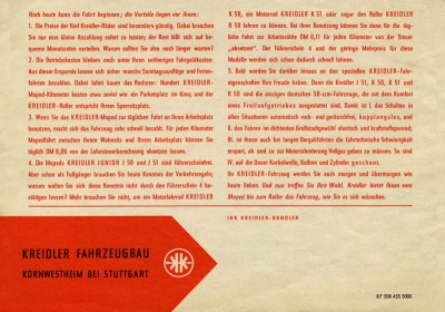 Kreidler Programm 4.1955