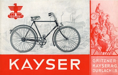 Kayser Fahrrad Prospekt ca. 1936