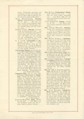 KC Fahrrad Einbau Motoren Prospekt 1922