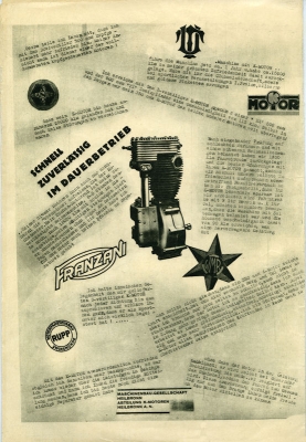 Küchen Motoren 350 ccm u. 500 ccm Prospekt 1929