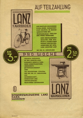 Lanz bicycle brochure 1928