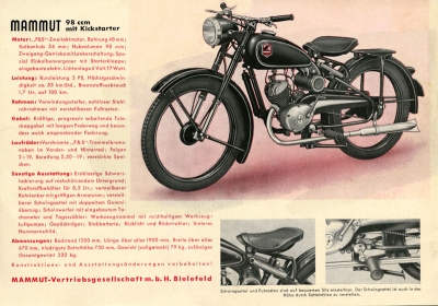 Mammut Programm ca. 1953